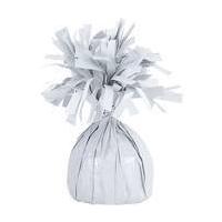 white foil balloon weight