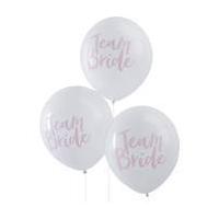 White and Pink Team Bride Balloons 10 Pack