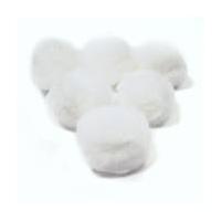 White Pompoms 5cm 6 Pack