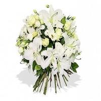 White Lilies and Roses Bouquet