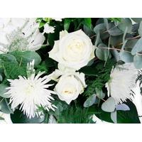 White Elegance Flower Basket