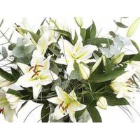 White Elegance Longi Lily Bouquet