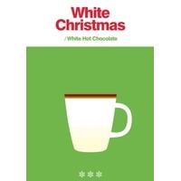 white hot chocolate recipe card