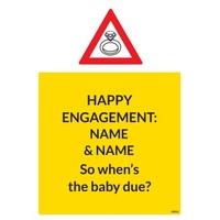 When\'s the Baby Due? | Funny Engagement Card
