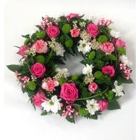White and Pink Wreath