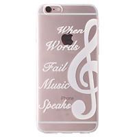 white music pattern transparent soft tpu back cover for iphone 7 7 plu ...