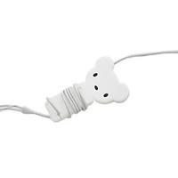 white bear cartoon earphone cable wire cord organizer cable winder