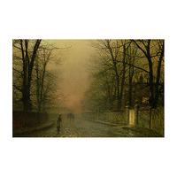 where the pale moonbeams linger by john atkinson grimshaw