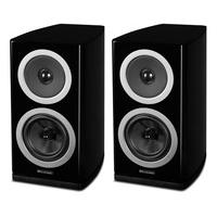 wharfedale reva 1 gloss black bookshelf speakers pair