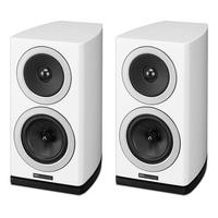 wharfedale reva 1 gloss white bookshelf speakers pair