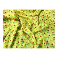 Whoopsy Daisy Floral Print Cotton Poplin Dress Fabric Yellow