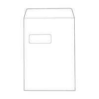 White Box Pocket Press Seal Window Envelope 100 gsm Pack of 250 (White)