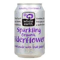 whole earth organic sparkling elderflower 330ml
