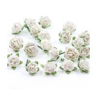 white mini roses 20 pack