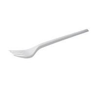 White Plastic Disposable Forks Pack of 100 0512003