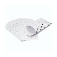 White and Silver Heart Paper Bags 6 Pack