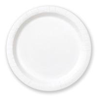 White Big Value 6 3/4in Paper Party Plates