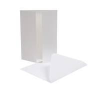 White Card Blanks and Envelopes 5 x 7 Inch Tri Fold 10 Pack