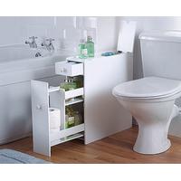 White Slimline Bathroom Cabinet