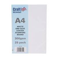 White One Side Coated Stamping Board A4 25 Sheets