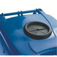 Wheelie Bin 120L With Bottle Bank Aperture and Lid Lock Blue 377864