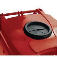 Wheelie Bin 140L With Bottle Bank Aperture and Lid Lock Red 377870