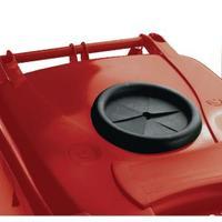 Wheelie Bin 240L With Bottle Bank Aperture and Lid Lock Red 377871