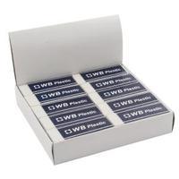 White Pencil Erasers Pack of 20 WX01696
