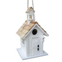 White The Little School Birdhouse