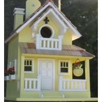 white backyard bird cottage bird house