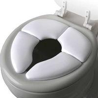 white cushie traveler folding padded potty training toilet seat