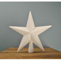 white glitter star christmas tree topper 20cm by premier