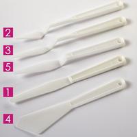 White Plastic Palette Knife. Shape 3. Each