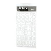 White Rootbeer Thick Foam Alphabet Stickers