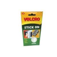 White Pack Of 6 Velcro Heavy Duty Stick On Giant Coins
