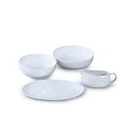 white round 4 piece serving set