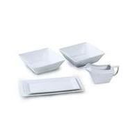 white square 5 piece serving set