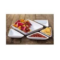 White 5 Piece Stacking Chip and Dip Set