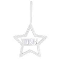 White Wish In Star Shape Tree Decoration