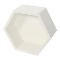 White Hexagon Shelf (L)270mm (D)270mm