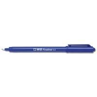 White Box Fineliner Pen 0.4mm Nib Blue [Pack 10]
