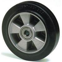 wheel rubber tyred 250mm dia aluminium centre