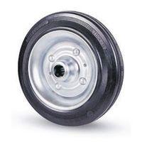 WHEEL, BLACK RUBBER TYRE 200MM DIA.