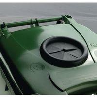 WHEELIE BIN - 120L - GREEN C/W BOTTLE BANK APERTURE+LOCK