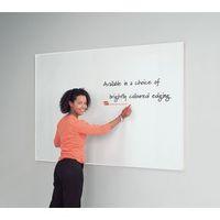 WHITE WRITE-ON COLOURED EDGED WHITEBOARD 620 x 920