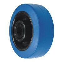 WHEEL, RUBBER TYRED 63mm DIA. NYLON CENTRE, PLAIN BORE