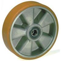 WHEEL, POLY TYRED 160mm DIA. ALUMINIUM CENTRE