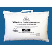 White Goose Feather and Down Pillow