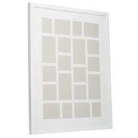 White Multi Aperture Wood 20 Aperture Picture Frame (H)84cm x (W)64cm