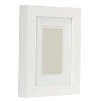 White Single Frame Wood Picture Frame (H)22cm x (W)17cm